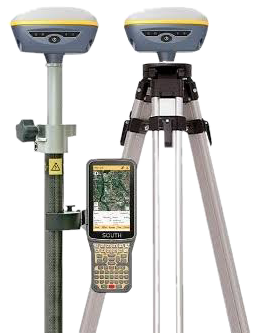 Receptor GNSS SOUTH G7 sobre trípode con controladora